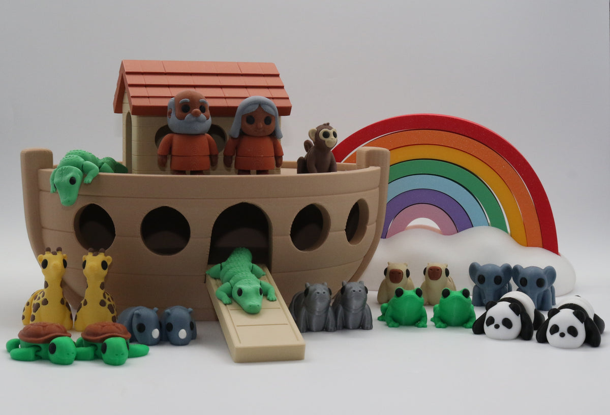 Ultimate Full Noah's Ark Set with the ark, animals and a rainbow
