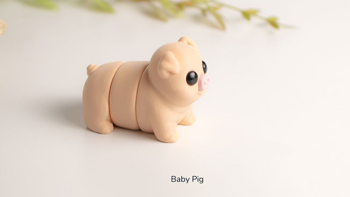 Baby Pig fidget toy, side view