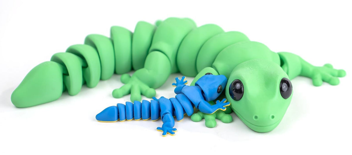 Green and blue Gecko fidget toys