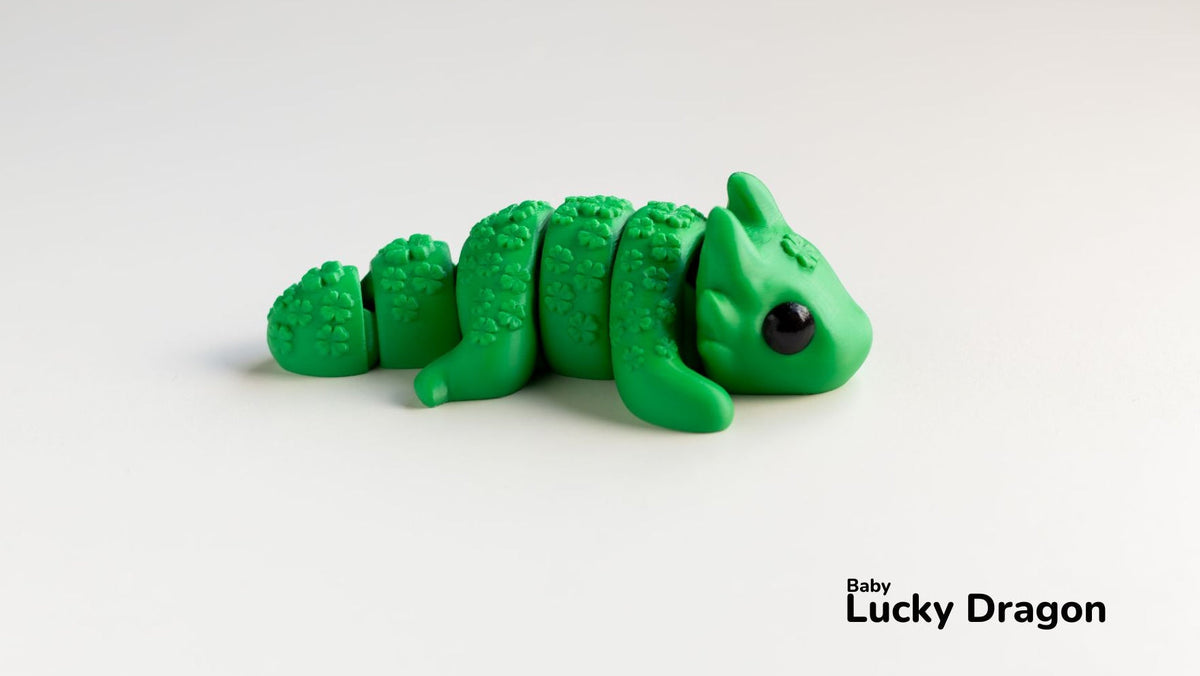 Green Baby Lucky Dragon fidget toy