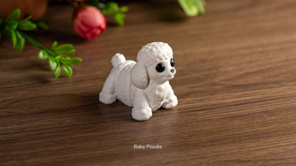 Baby Poodle fidget toy, close up