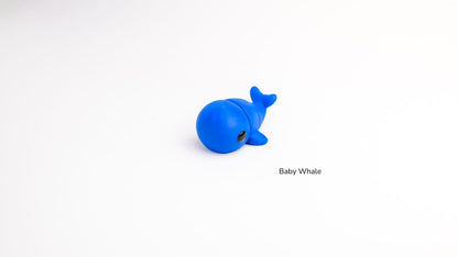 Small blue Baby Whale fidget toy