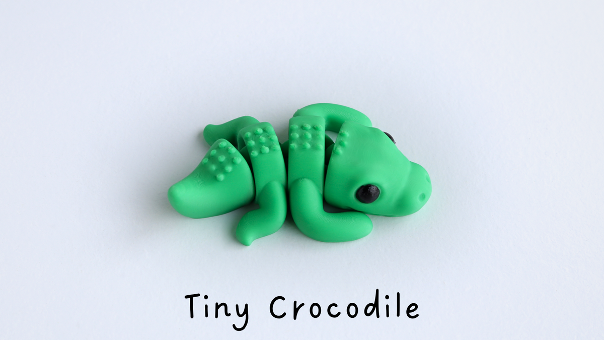 Green Baby Crocodile fidget toy