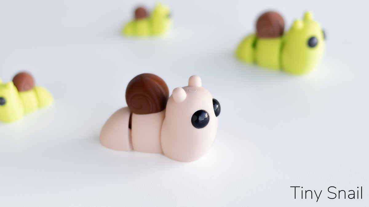 Tiny Snails in pink and yellow-green