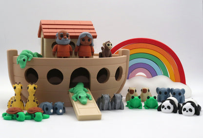 Ultimate Full Noah's Ark Set with the ark, animals and a rainbow