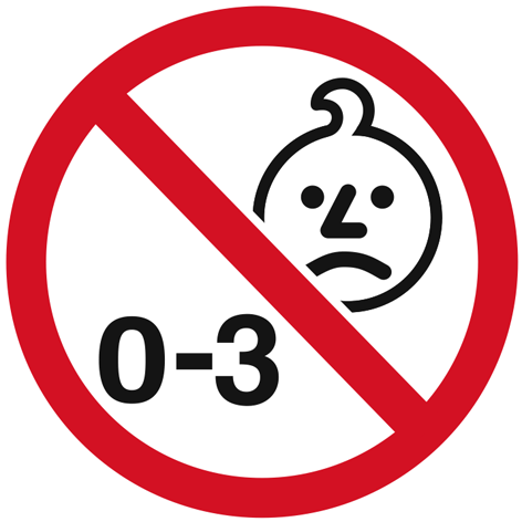 Not suitable for children aged 0 to 3